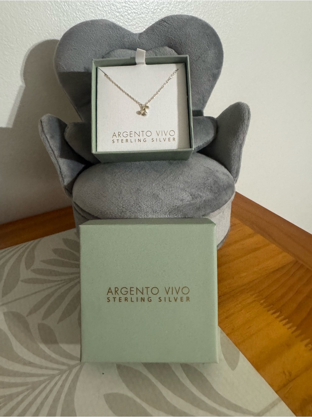 Argento Vivo Gold-Tone Over SS Butterfly Cherry Pendant Necklace